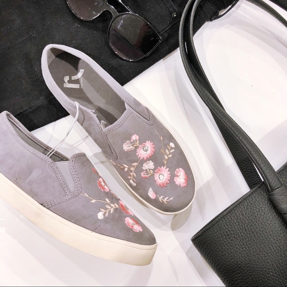 Report Shoes - Floral Gray Slip On Shoes